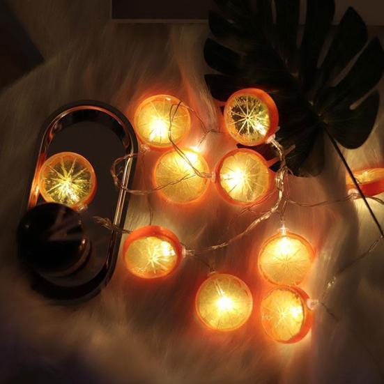 Декоративные гирлянды Мягкий свет Не бликующий Многофункциональный Работающий от батареек Гирлянда в виде апельсиновых долек Светодиодные подвесные лампы