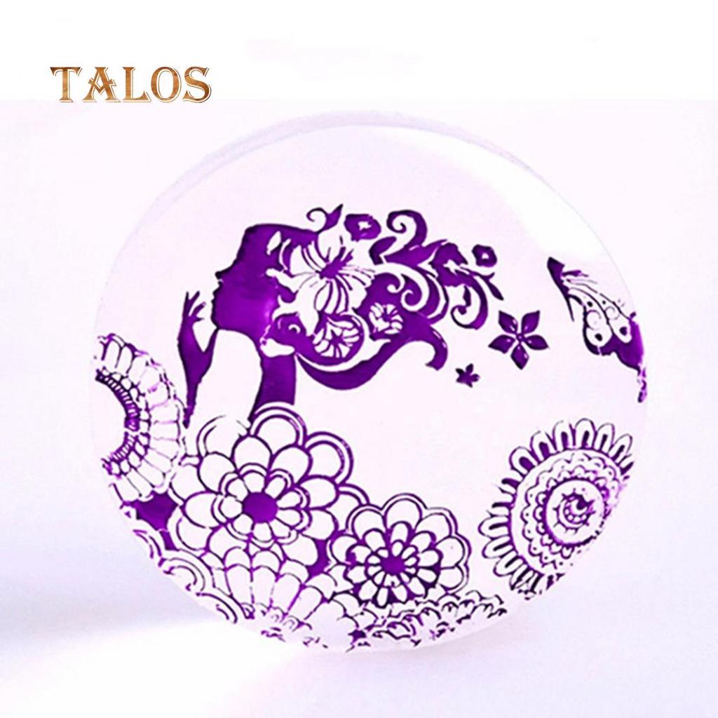 Clear Nail Art Stamping Silicone Stamper + Scraper DIY Manicure Transfer Tool Cosmetic Tools
