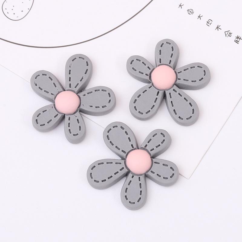 DIY Resin Five-Petal Flower Accessories for Hair and Phone Case Decoration