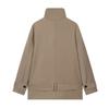 2026 Womens Double-Breasted Stand Collar Trench Coat Loose Slim Waist Belted Outerwear