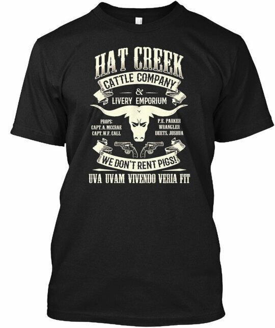 Lonesome Dove Hat Creek Cattle Company T & T-Shirt Made in the USA Size S to 5XL Unisex T-Shirt