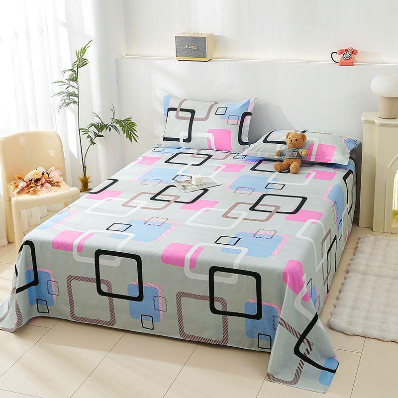 Bed Sheet Single Piece Single Double Bed Sheet Nordic Style Skin-friendly Brushed Bed Sheet Dormitory Single Simple