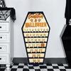 Halloween Advent Calendar Wooden Countdown To Halloween Ornament with Movable Pumpkin Block for