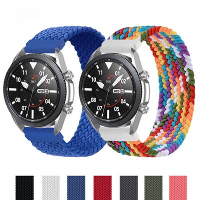 Плетеный ремешок Solo Loop 20 мм 22 мм для часов Samsung Galaxy watch 3/46 мм/42 мм/active 2/Gear S3, браслет Huawei watch GT/2/2e/Pro, ремешок
