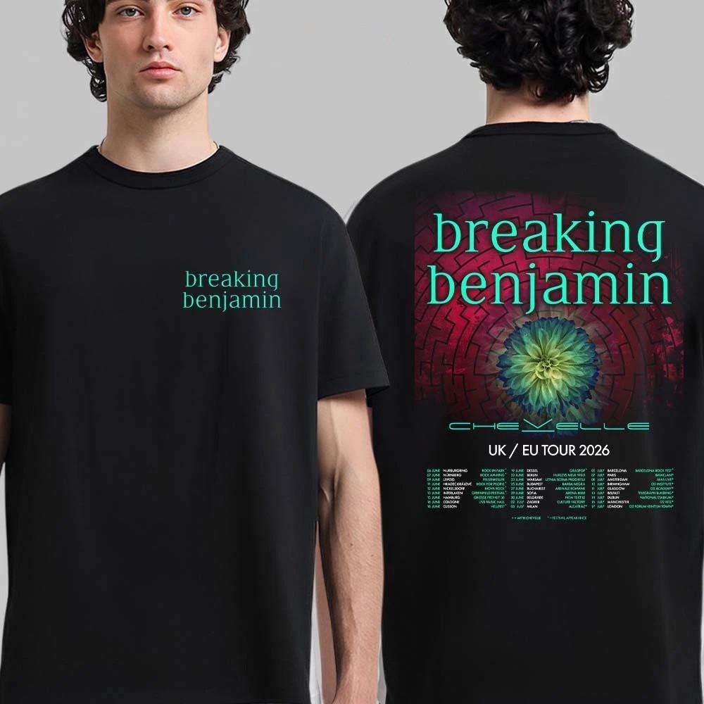 Breaking Benjamin UK и Европа Тур 2026 Расписание Даты Двусторонняя Футболка S-5XL
