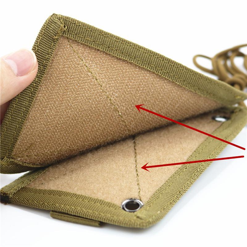 Id Card Holder Army Tactical Multi Functional Portable Id Card Case Patch Neck Lanyard And Credit Card Organizer