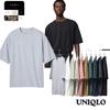 Uniqlo 482295 AIRism Хлопковая оверсайз футболка ЧЕРНЫЙ БЕЛЫЙ СЕРЫЙ РОЗОВЫЙ КРАСНЫЙ КОРИЧНЕВЫЙ ЗЕЛЕНЫЙ СИНИЙ ТЕМНО-СИНИЙ ФИОЛЕТОВЫЙ Мужская Япония