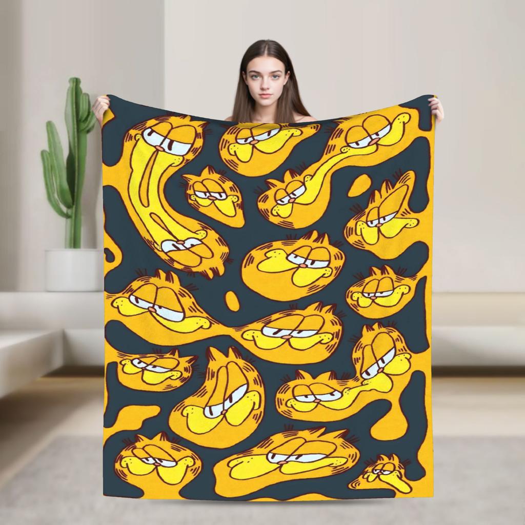 G-Garfields Blanket  Soft Novelty Plush Throw Blanket For Children Living Room Flannel Bedspread Bed Cover