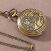 Мужские кварцевые карманные часы в стиле ретро, ​​винтажные карманные часы с подвеской и ожерельем с резным дизайном, идеальный выбор для подарков мужчинам и женщинам