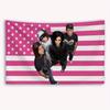 1 шт. Баннер с флагом США Rock T-Tokio H-Отель Розовый Белый Прочный Полиэстер Декор Спальни Двора