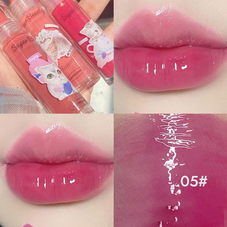 CAPPUVINI Cat Lip Gloss Watery Mirror Увлажняющий блеск для губ Уход за губами Масло для губ