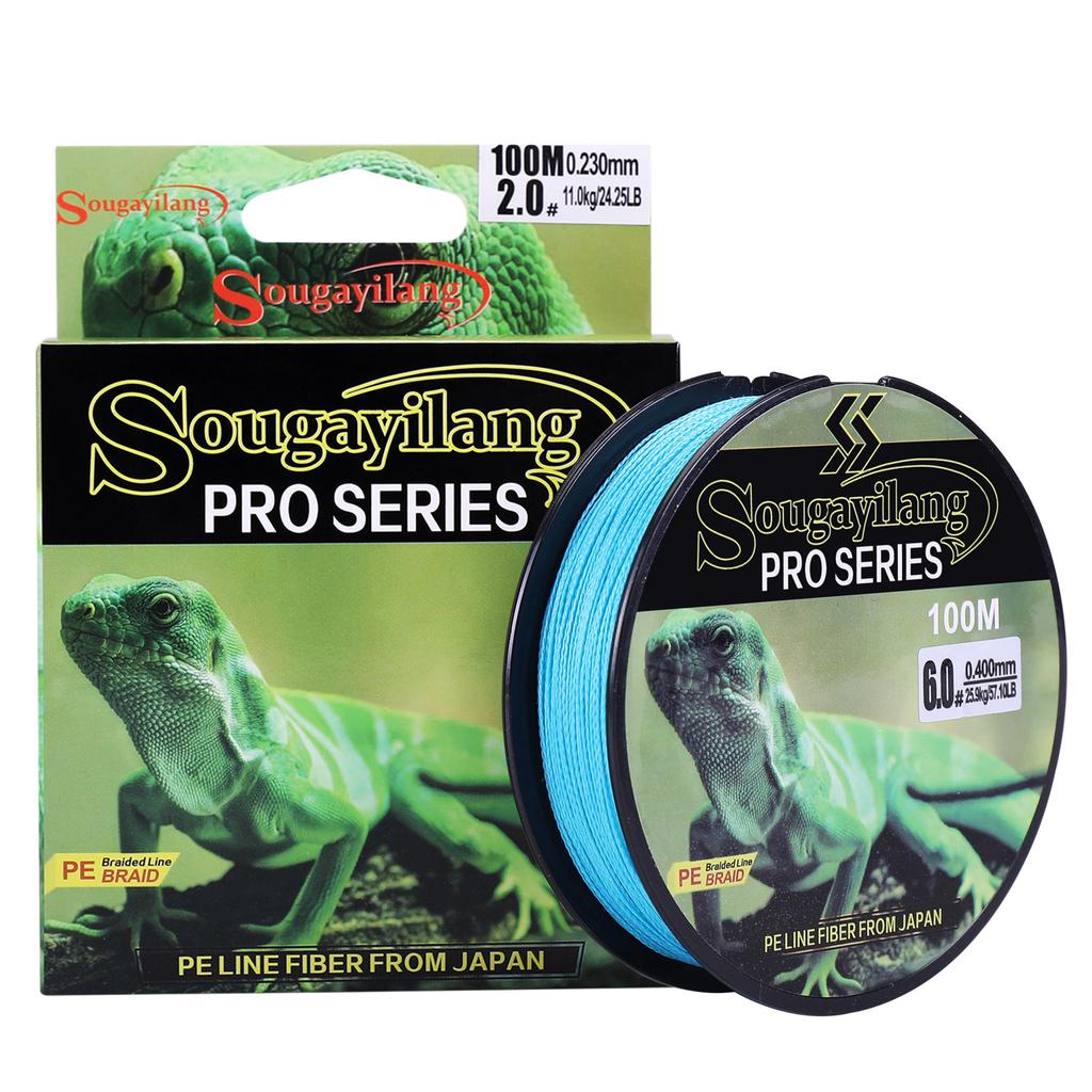 100M брендовая мультифиламентная леска, плетеная из 100% полиэтилена, рыболовные снасти от 12,12 до 57,1 фунтов, 100 м