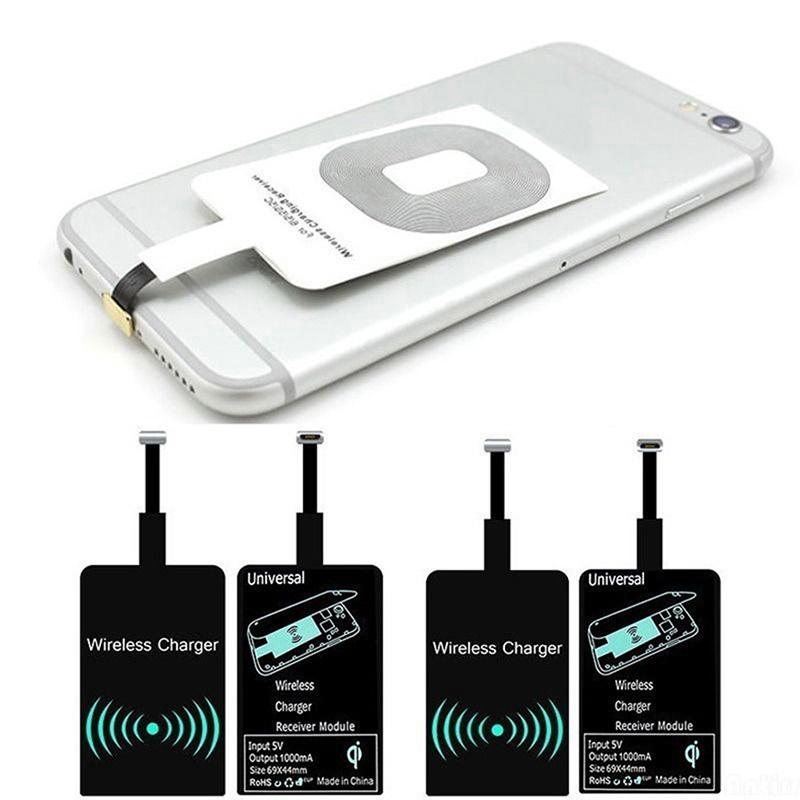 Поддержка Micro Usb Type C Qi Адаптер беспроводного зарядного устройства Индукционный приемник Катушка Pad