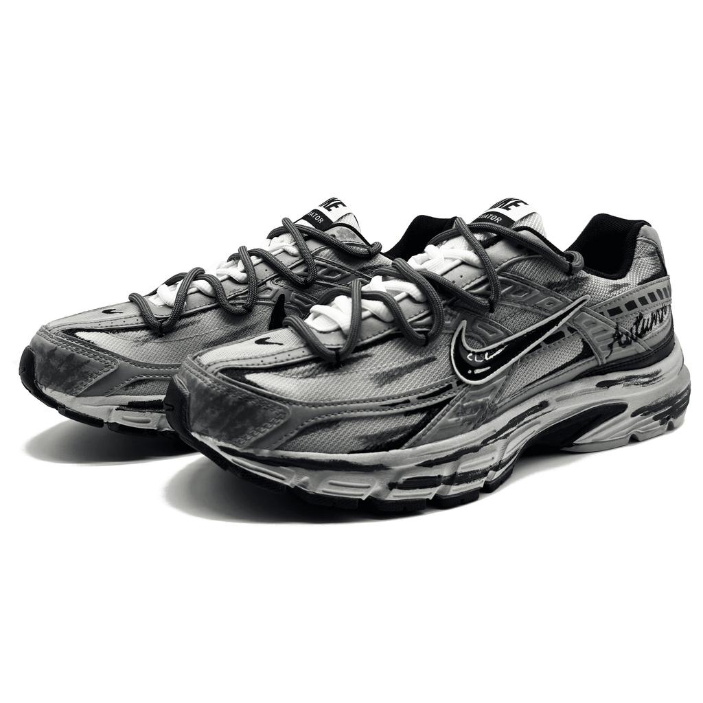 Nike Кроссовки для бега Initiator, износостойкие, низкие, мужские, черные с серым 394055-100(Команда1108-)