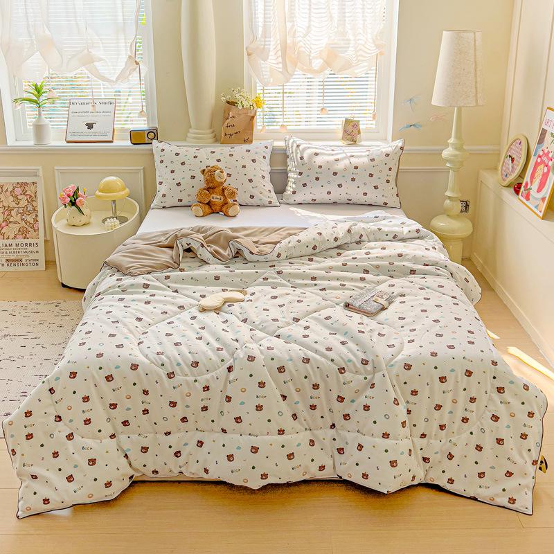 Охлаждающее летнее одеяло класса А для младенцев из стираного хлопка и соевого волокна