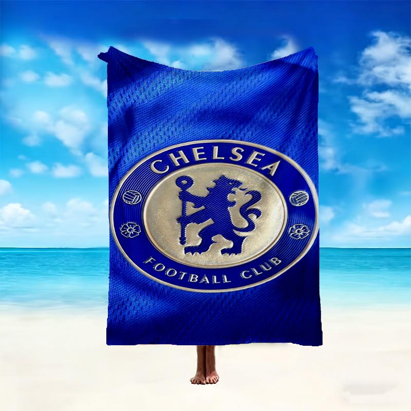 1pc Chelsea FC Blanket, Home Printed Throw Blanket - Soft Blanket Gift for Family, Washable Sofa Bed Blanket