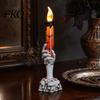 Secret Room Scary Decor Halloween LED Ghost Candle Light, Spooky Hand Lamp Party Atmosphere Tabletop Decor, Horror Light for Haunted House Dynamic