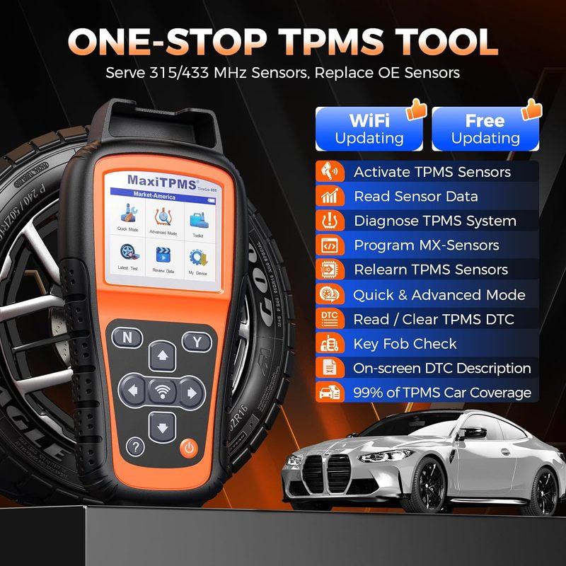 OTOFIX Tirego 808 Инструмент для программирования TPMS Версия WiFi. TS508 TPMS Relearn Tool Активация/Переобучение Всех Датчиков Программирование MX-Sensors