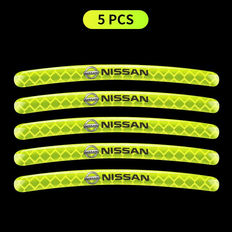Светоотражающие наклейки на ступицу колеса автомобиля, светящиеся аксессуары для обода шины для Nissan Nismo Almera Tiida Juke Teana Qashqai 350Z 370Z GTR