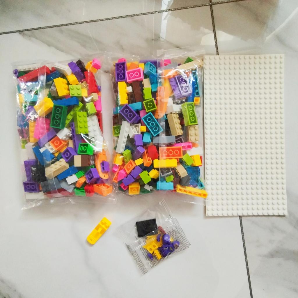Building Blocks Hybrid Particles520g Bulk 17Colours DIY Toys for Children Free Base Plate Jigsaw Puzzle