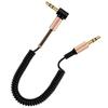 Аудиокабель AUX Spring длиной 1,8 м - 3,5 мм для наушников, динамиков, микрофона и записи