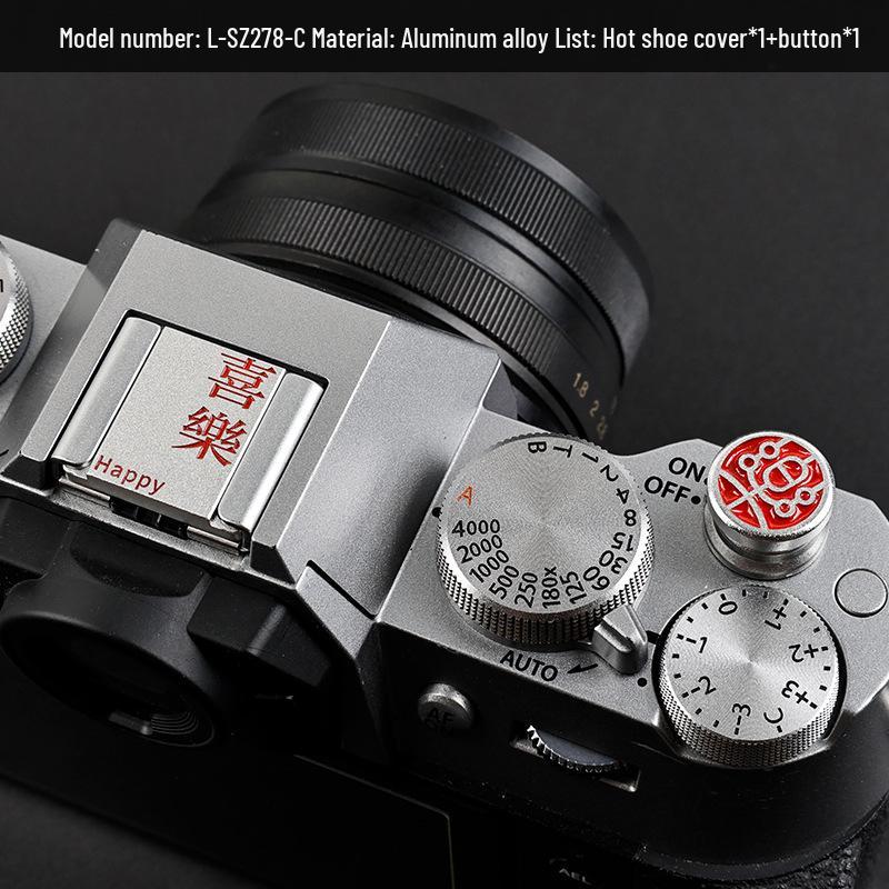 Hot Shoe Cover & Shutter Button Cap for Fujifilm XT50, X100VI, XT30 II, XM5, Nikon ZF Cameras