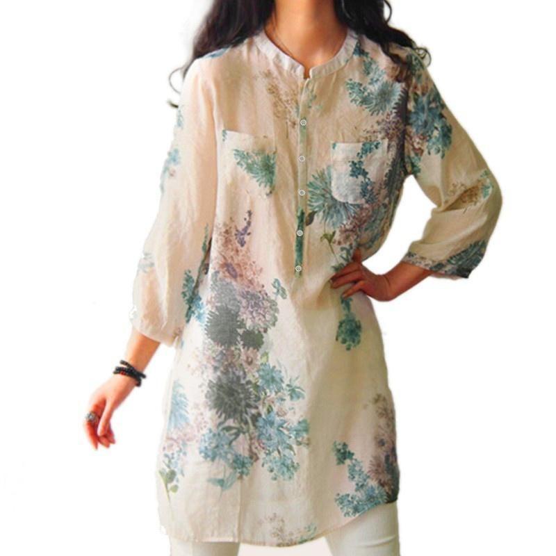 Vintage Women Floral Printed Casual Loose Dress With Timeless Charm For All Occasions