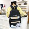 4pcs Classic Casual Backpack Neutral Printed Student Backpack Pencil Case Crossbody Bag  Storage Bag Set