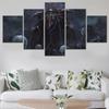 5 Pieces Canvas Art Theme Overlord Opening Saison Anime Abstract Poster Canvas Painting Decor For Modern Home Wall Print Picture