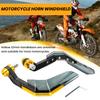1 Pair Motorcycle Hand Guard with Windshield CNC Aluminum Universal 22MM Handlebar Hand Protector Motorbike Dirt Bike Scooter Modification Accessories