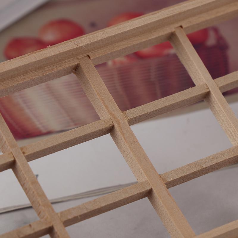 1:12 Dollhouse Miniature Wooden 12-Pane Window Frame Model Accessories Toys