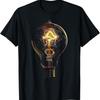 Искусство с мотивом лампочки Футболка с лампочкой