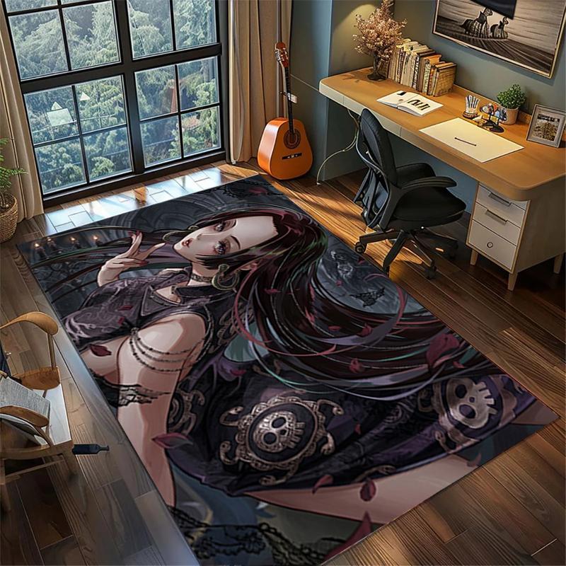 Floor Mat Large Area "ONE PIECE" Non Slip Washable Rug Carpet Gamer Room Home Decor kwq51