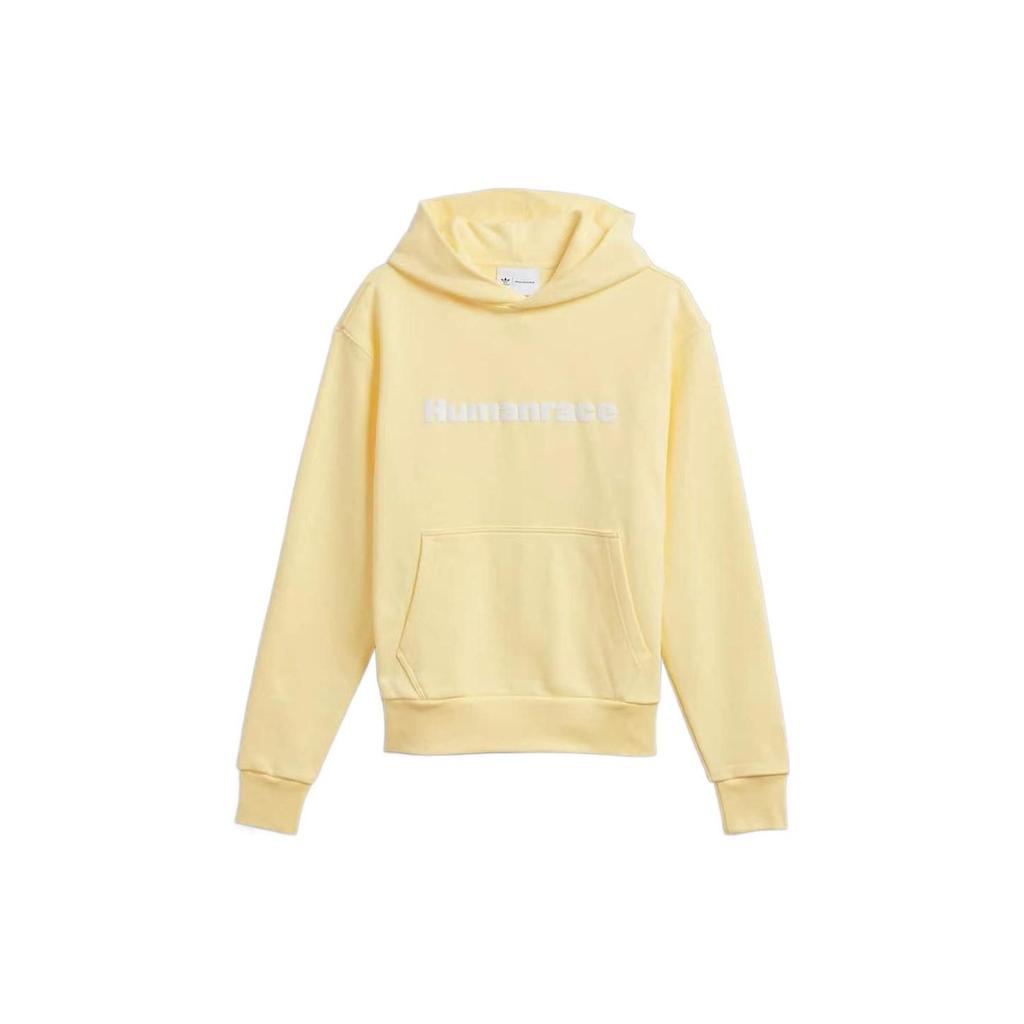 Adidas Originals Trefoil X Pharrell Williams Solid Letter Logo Print Hoodie Unisex Tops Yellow H46993