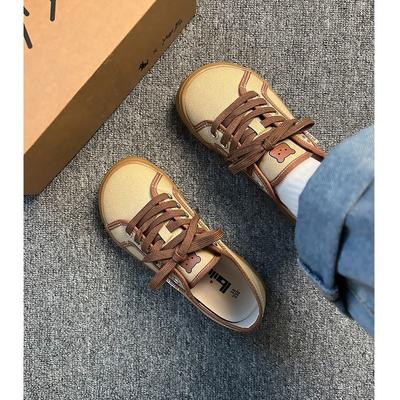 Модные низкие кроссовки женские с широким носком на шнуровке белые синие красные парусиновые туфли брендовые женские повседневные теннисные туфли