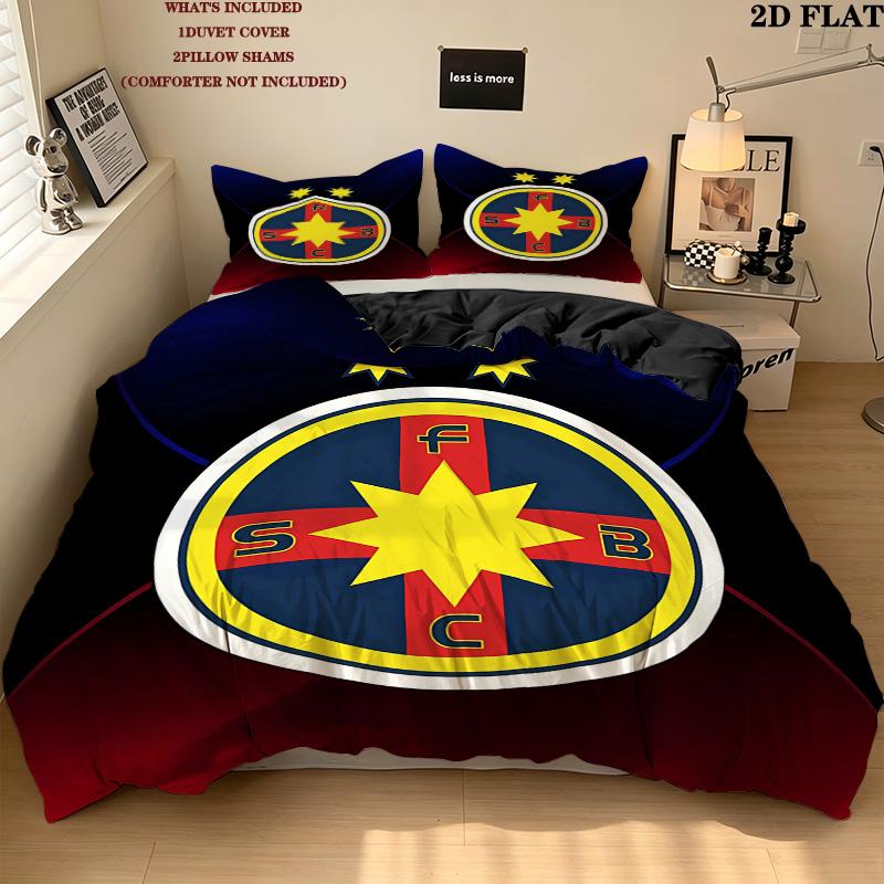Fcsb Pattern Bedding Quilt Set Quilt Cover Pillowcase Home Birthday Gift(1 * duvet cover + 2 * pillowcase, without core)
