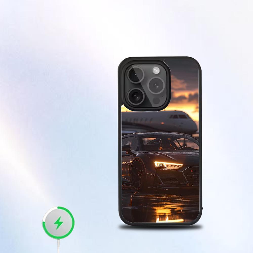 A-Audis R-S car Phone Case For IPhone 16 15 14 13 12 11 Pro Mini Max Soft Magnetic Cover