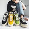 Весна 2025 Новая обувь для мужчин Холщовые повседневные туфли Модный цвет Плоские кеды для скейтборда Молодежные крутые кроссовки на шнуровке