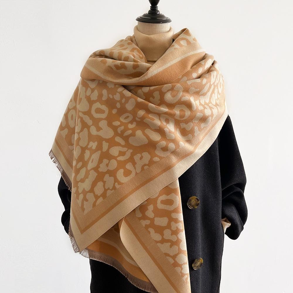 Winter New Scarf Imitation Cashmere Landscape Painting Design Fashionable Shawl Mom Gift Soft Skin Friendly Long Warm Scarf