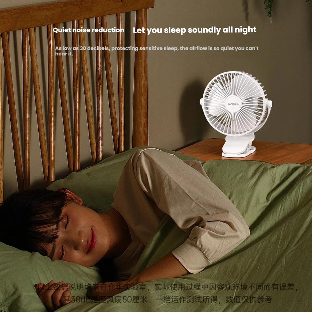 Desktop Fan, Small Fan, New Ultra-Quiet Air Circulator, Long Battery Life, Portable Clip-On, Car Cooling