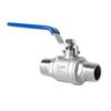 304 Stainless Steel Two-Piece Double Male Thread Ball Valve, Available in 1/2", 3/4", and 1" Sizes