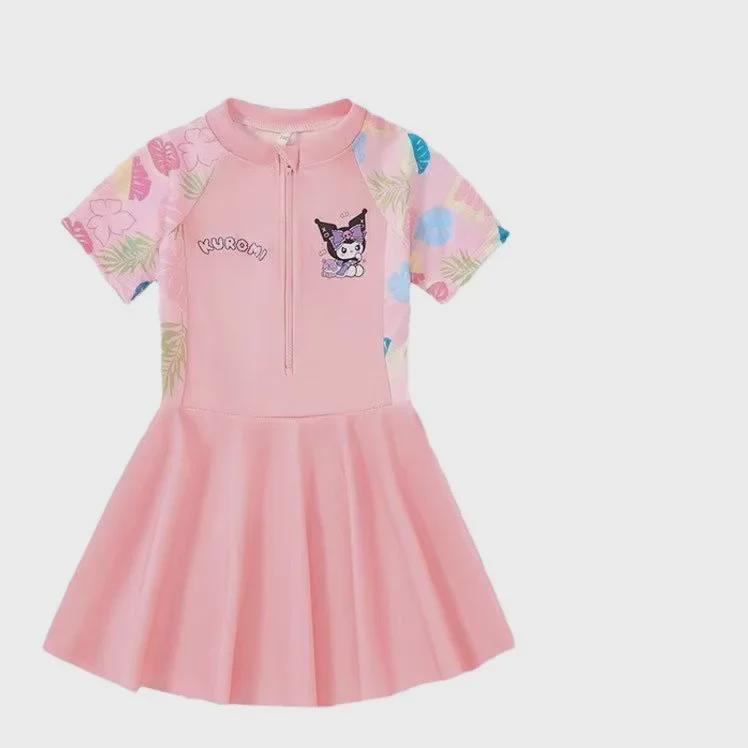 Слитный солнцезащитный купальник для девочек Kulomi 2024 года для лета и горячих источников