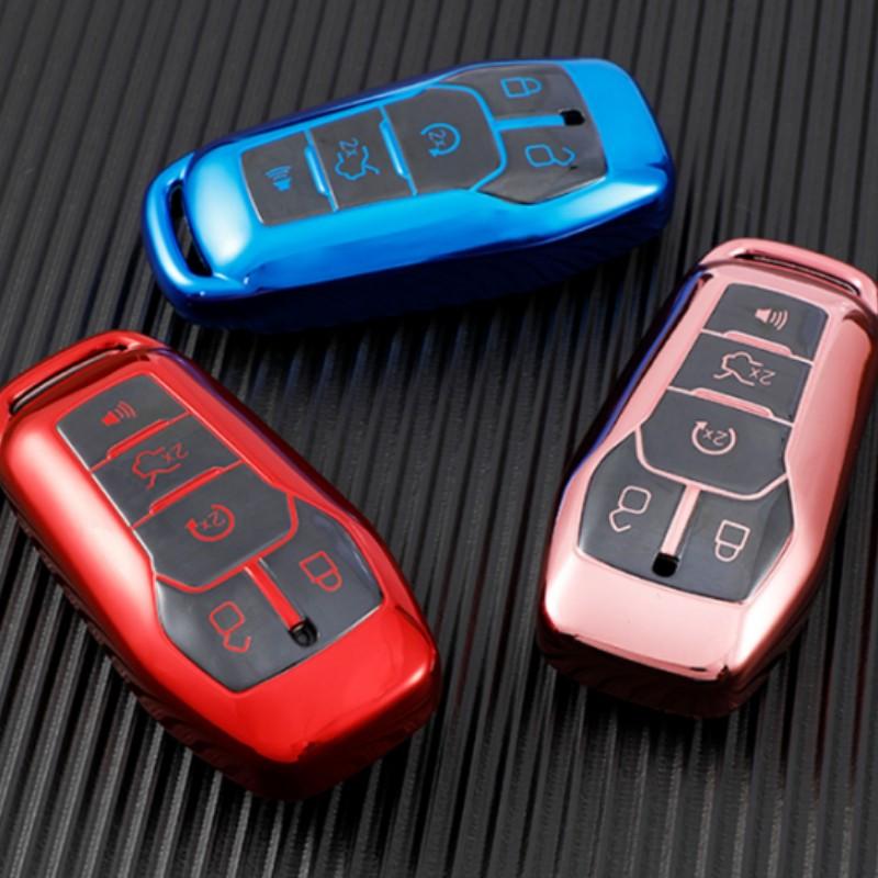 Новый дизайн ТПУ чехол для ключей от машины для Ford Fusion Mondeo Mustang F-150 Explorer Edge 2015 2016 2017 2018 защитный брелок аксессуары