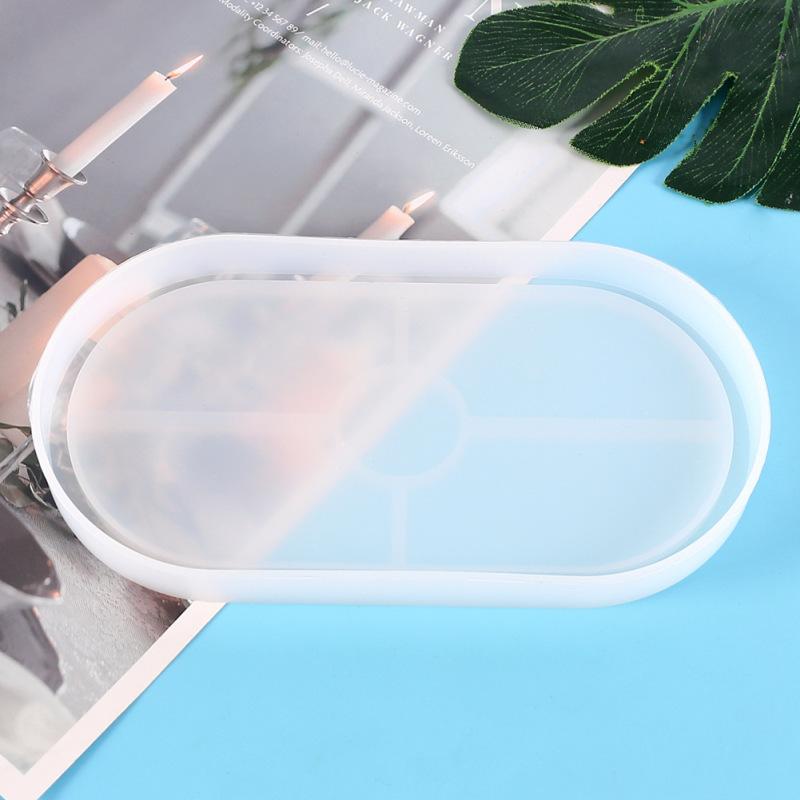 Силиконовая форма, гибкая силиконовая форма для лотка, хорошая эластичность, высокая устойчивость к разрыву, эпоксидная смола, овальная форма