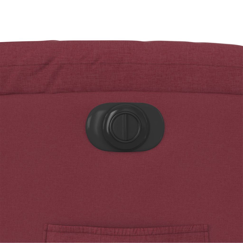Electric Recliner Chair Burgundy Fabric