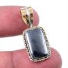 Натуральный камень цвета оружейного металла 925 проба Стерлинговое серебро Двухцветная подвеска 1,25" B5U56