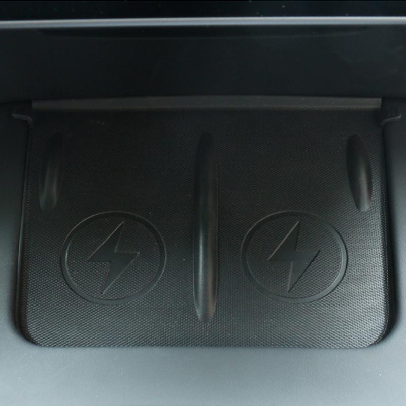 For Tesla Model 3 Model Y 2025-2025 Silicone Anti-skid Pad TPE Type Car Phone Wireless Charging Pad Car Accessories