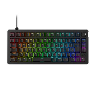 HYPERX Игровая клавиатура Alloy Rise 75, японская раскладка, механические линейные переключатели, медиаконтроллер, конструкция Gasket Mount, горячая замена, кастомизация, 75%, 7G7A4AA#ABJ
