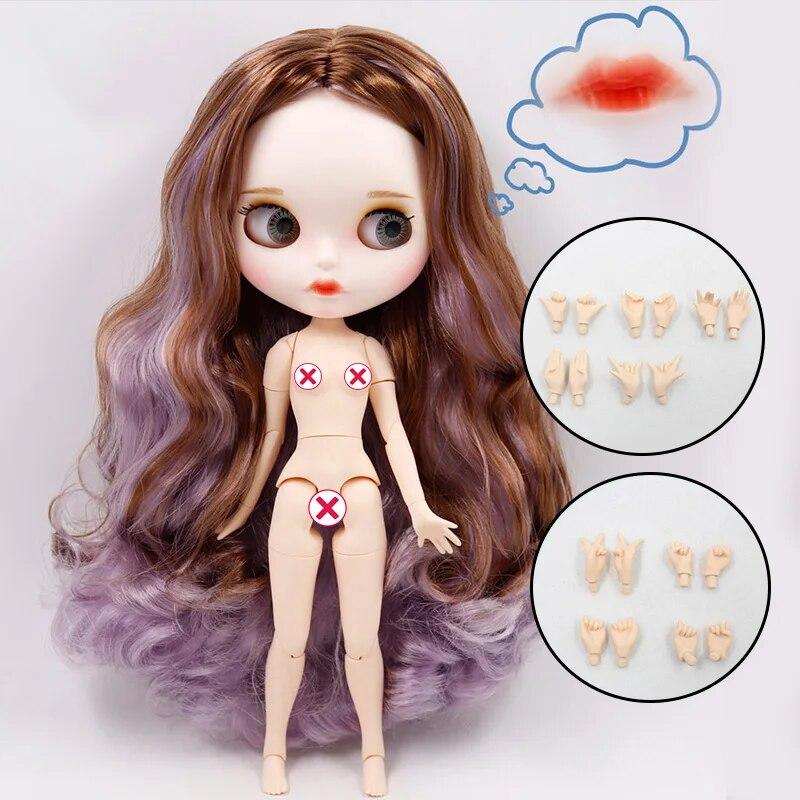 Кукла ICY DBS Blyth Нет. 4 изогнутые губы, матовое лицо на заказ с бровями, тело 1/6 bjd, аниме