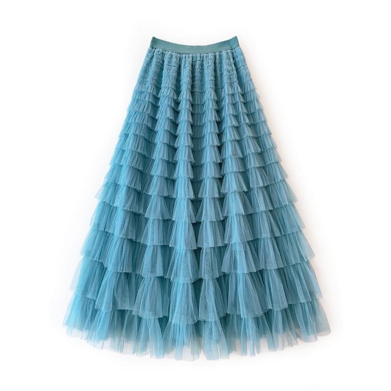 Женская юбка, сетчатая юбка, вечеринка по случаю дня рождения, праздника, танцев, качелей, торта, тонкая длинная юбка